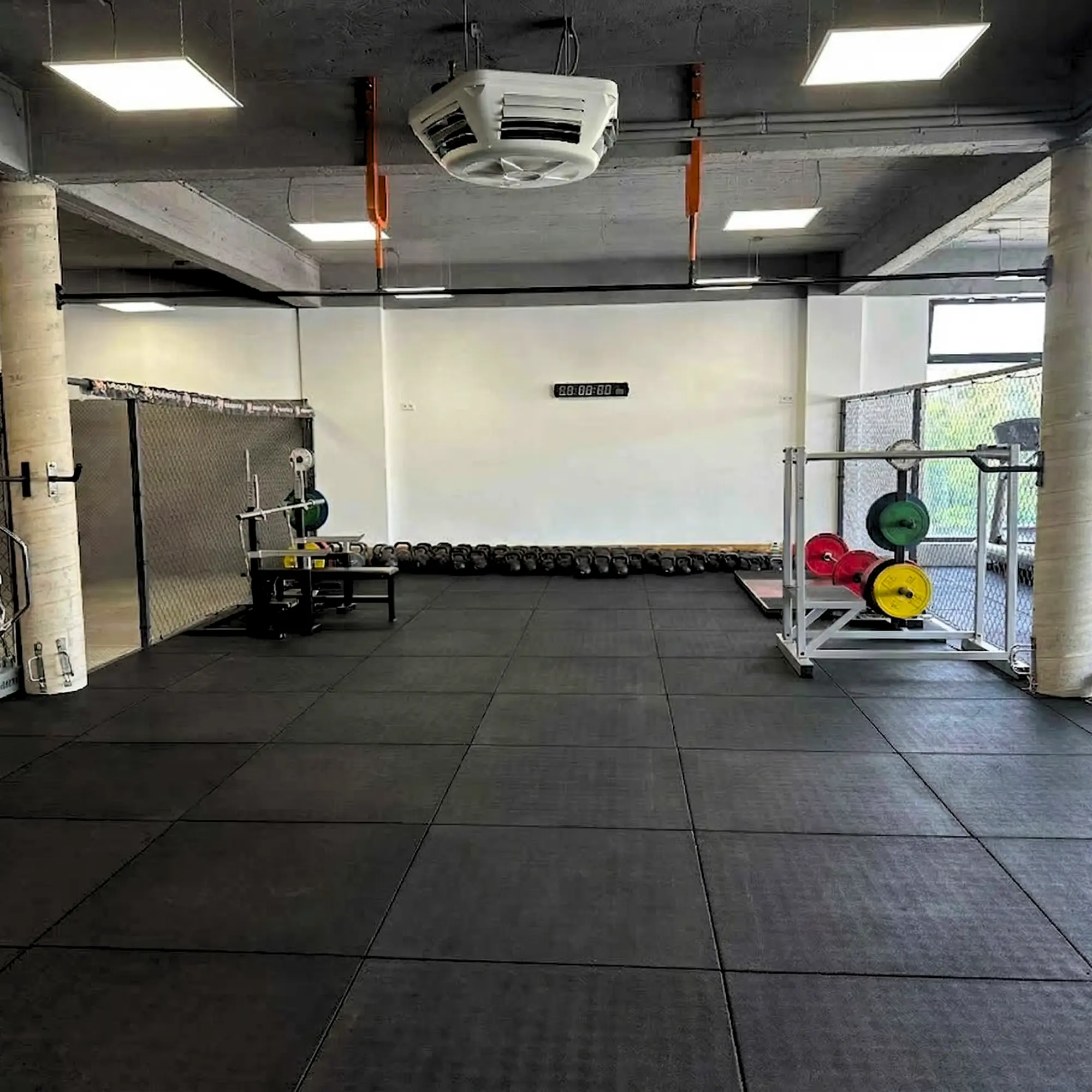 Antishock-Matten 43 mm Fitnessstudio im Obergeschoss