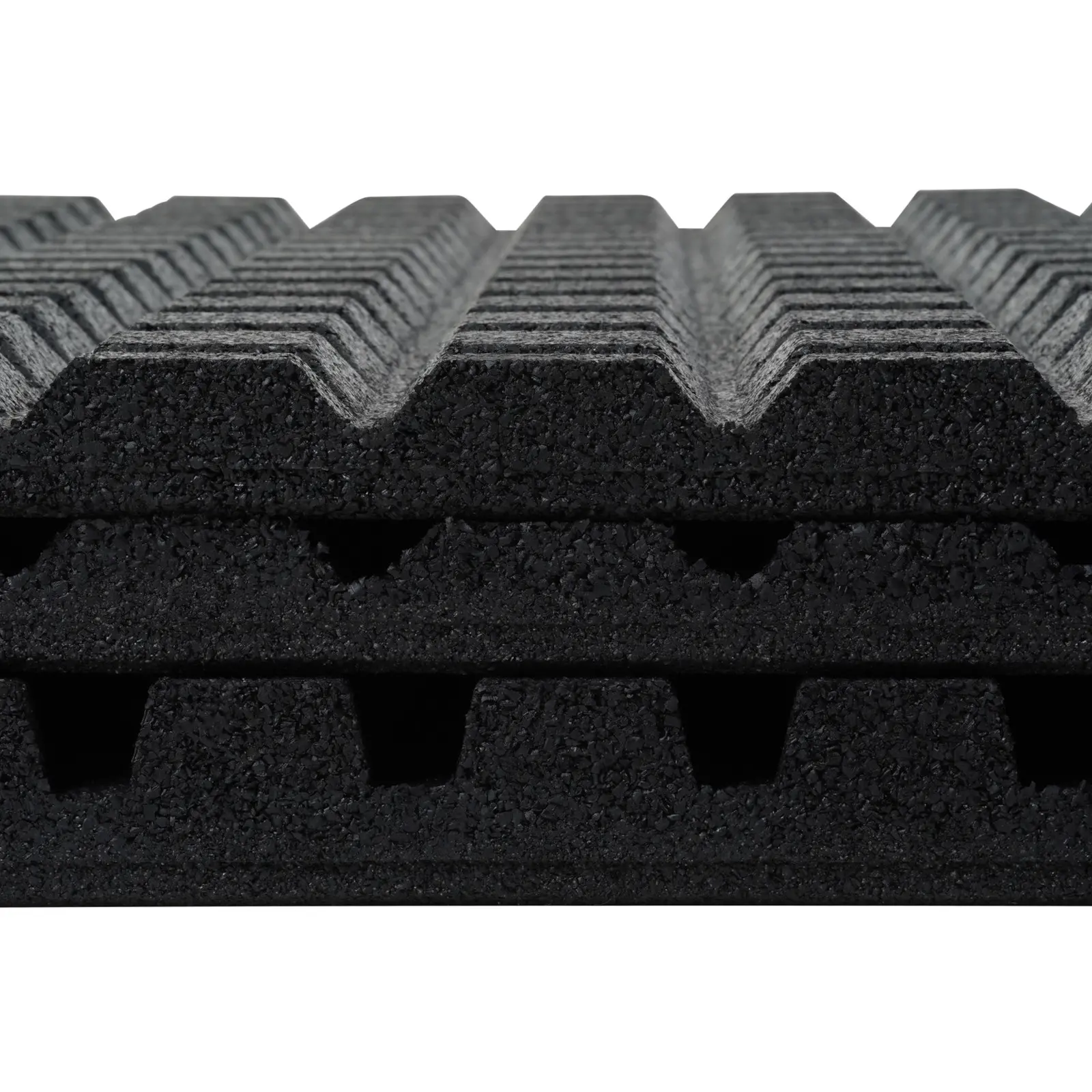Vergleich dreier Stärken des Fitnessbodens Antishock 100x100