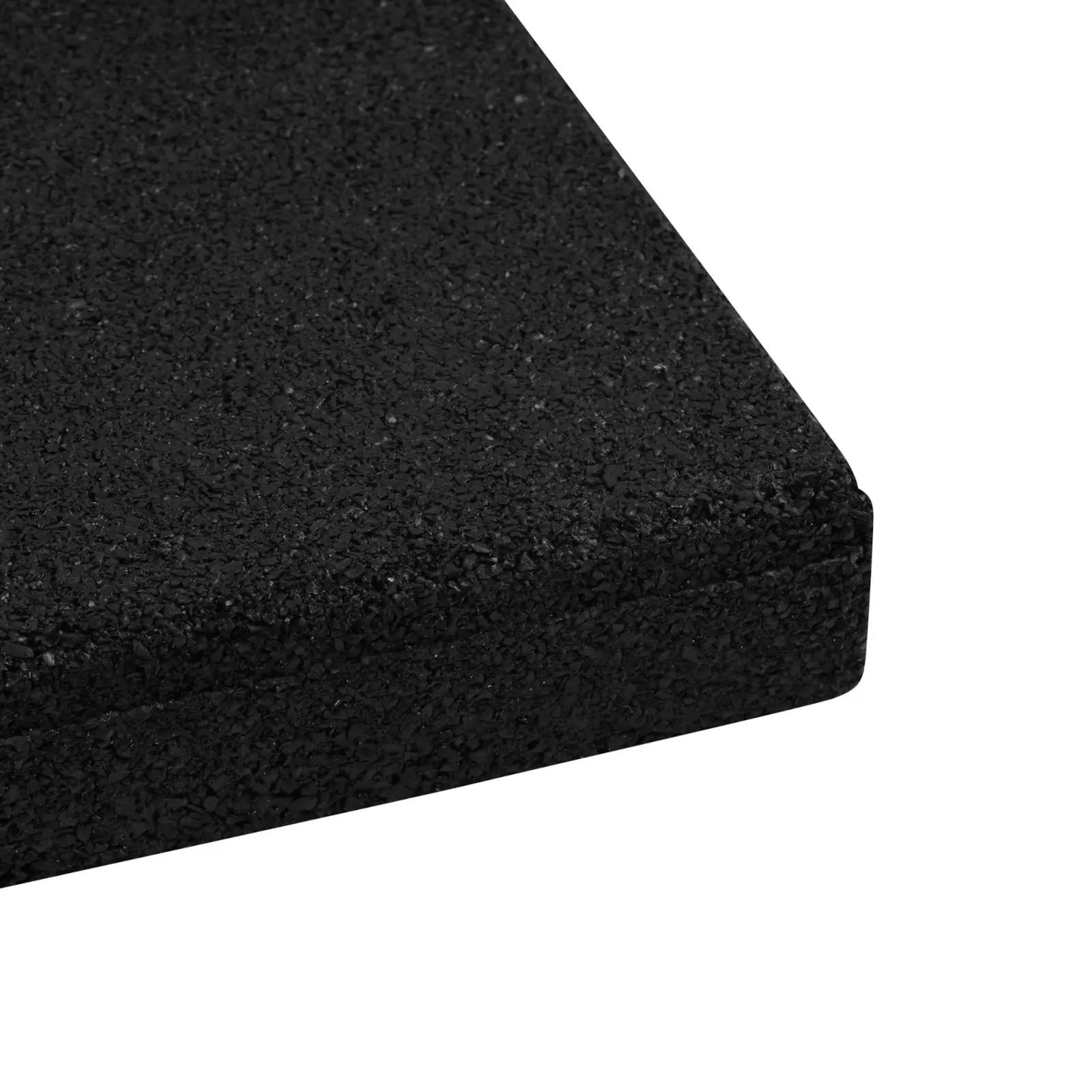Nahaufnahme einer Ecke der Gummimatte Gym Square Elevate 100x100 cm