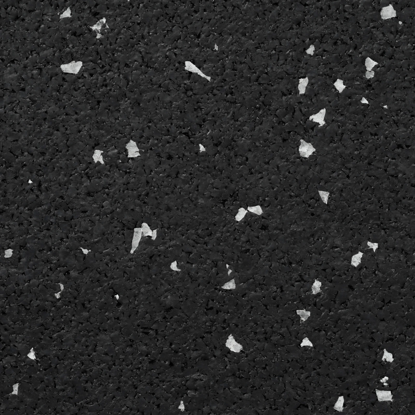 Struktur der 2mm Auflage Makro mit 5 Prozent grauem EPDM-Zusatz - Fitnessboden