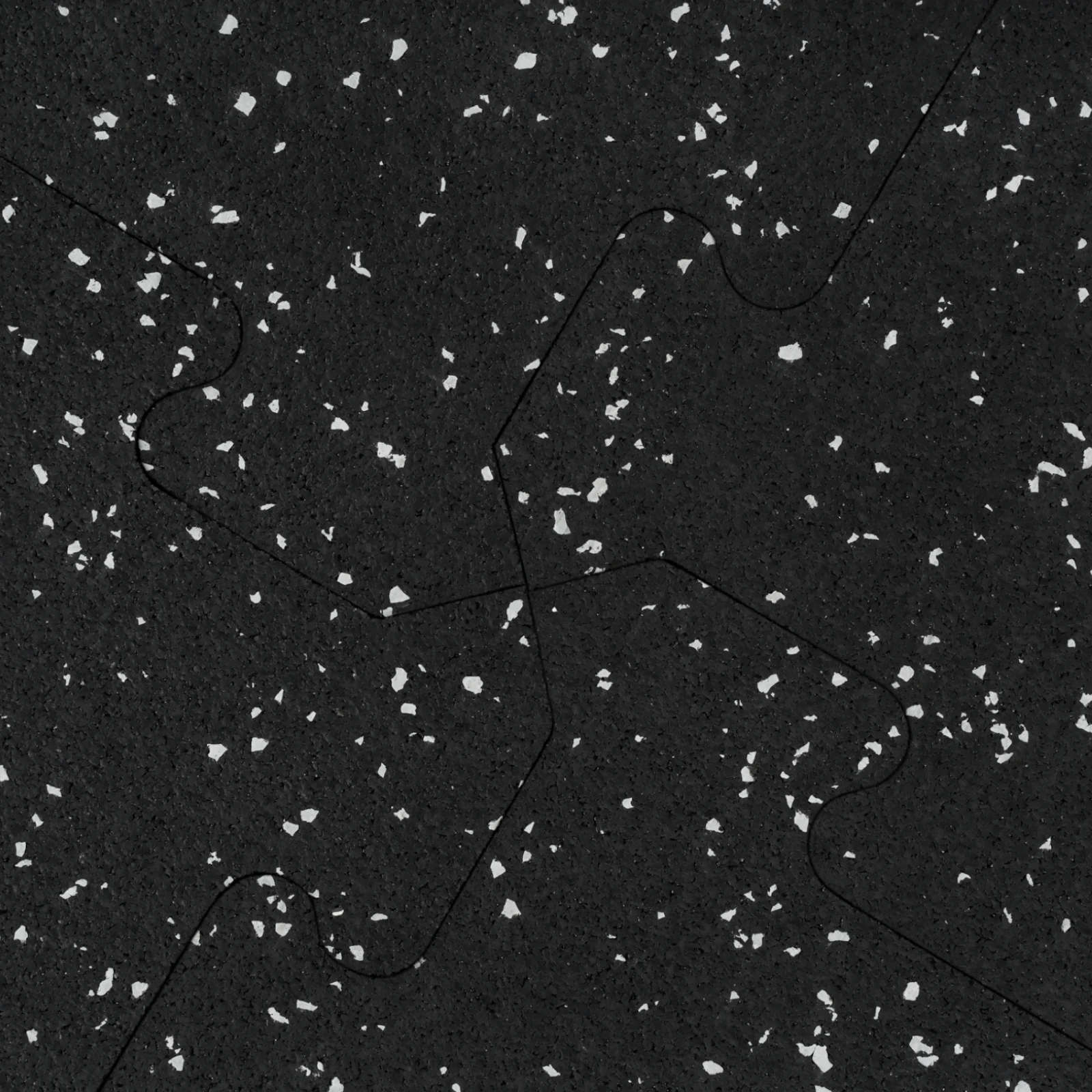 Nahaufnahme der präzisen Verbindung der Gummi-Puzzles Mosaic