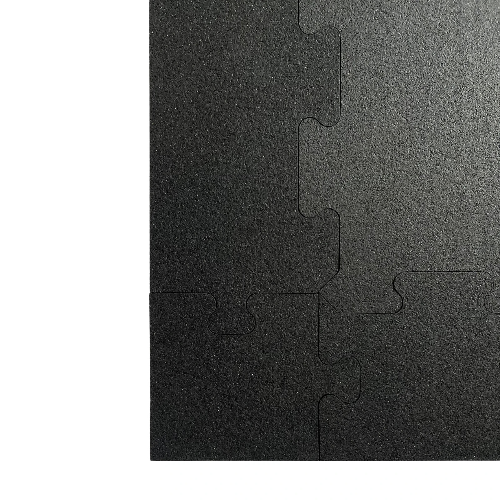 Nahaufnahme der präzisen Verbindung der Puzzle PRO Gummibodenelemente