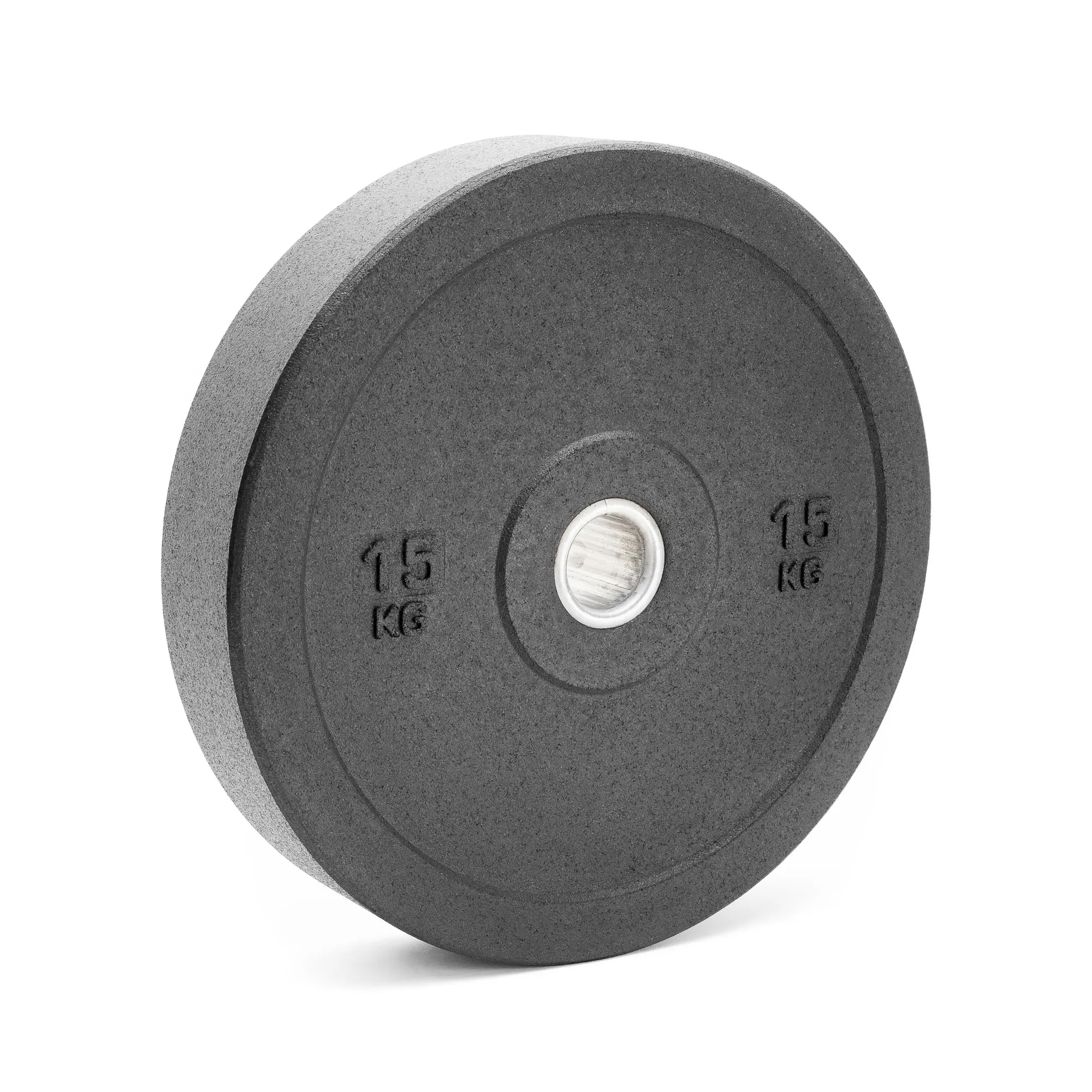 Olympia-Hantelscheibe Bumper Essential 15kg - isometrische Ansicht